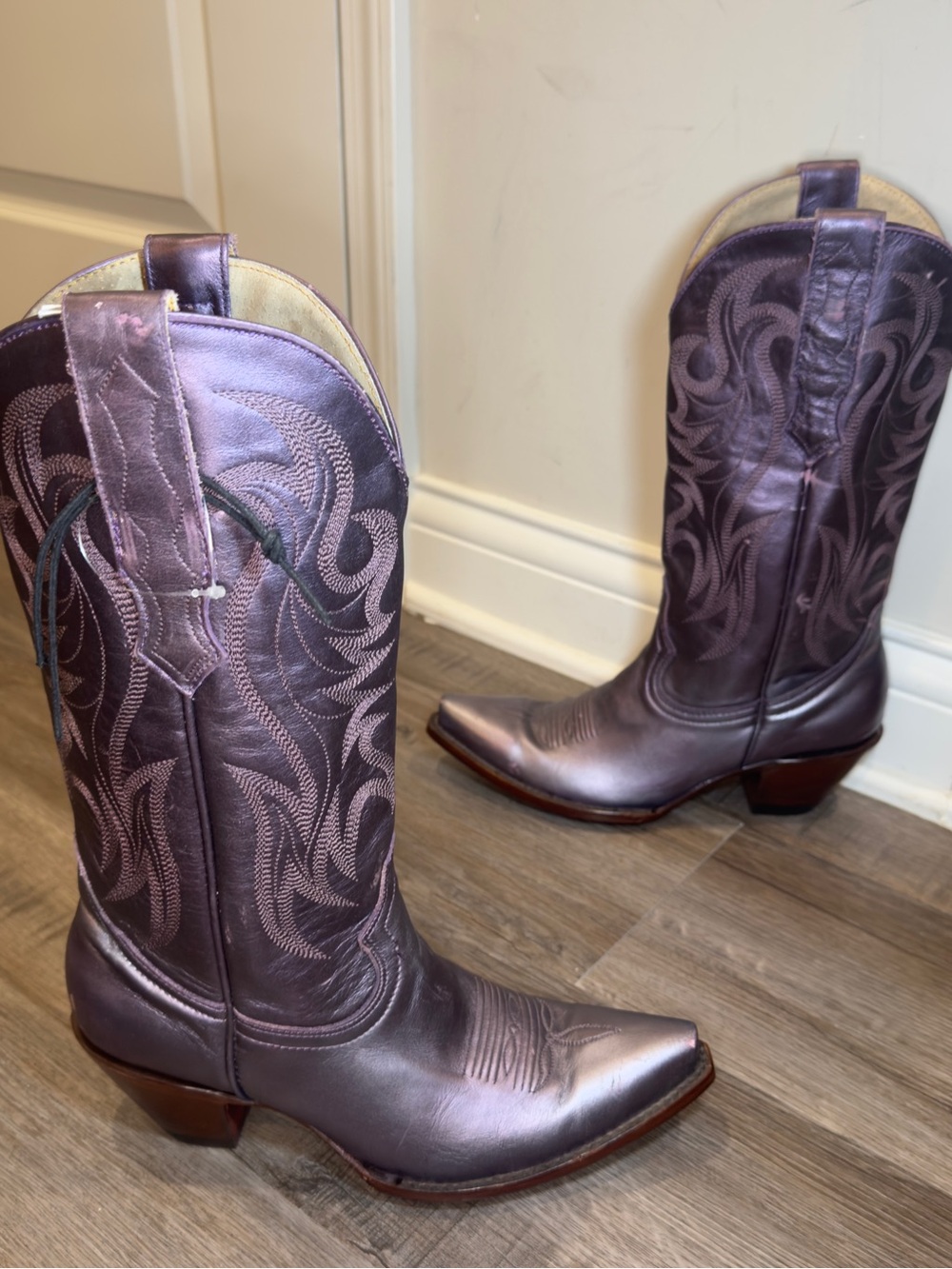 Idyllwind Luminary Snip Toe Lavender Metallic Cowgirl Western Boots